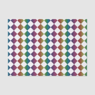 Papier Mousseline Harlequin multicolore couleur Diamond Checker