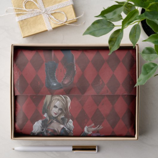 Papier Mousseline Harley Quinn Avec Dice Fuzzy (Cadeau)