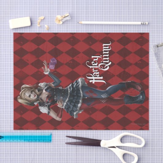 Papier Mousseline Harley Quinn Avec Dice Fuzzy (Artisanat)