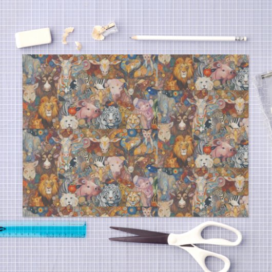 Papier Mousseline "Harmonie sauvage" (Artisanat)