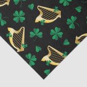 Papier Mousseline Harpes et Shamrocks pour la Saint-Patty's Day (Détail)