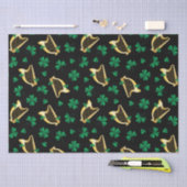Papier Mousseline Harpes et Shamrocks pour la Saint-Patty's Day (Artisanat)