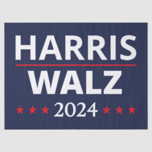 Papier Mousseline Harris Walz Election 2024 III