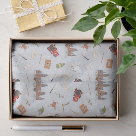 Papier Mousseline Harry Potter Cartoon Hogwarts Pattern (Cadeau)