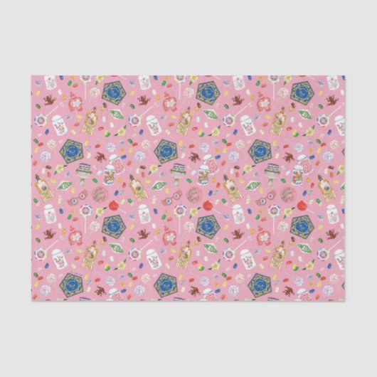 Papier Mousseline HARRY POTTER™ | Grenouilles au chocolat et Motif d (Recto)