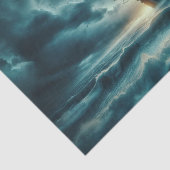 Papier Mousseline Hauné bateau pirate Lune Mer Stormy Mers Découpage (Détail)