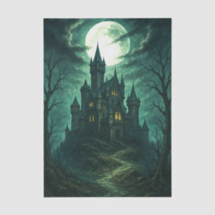 Papier Mousseline Hauné Château Lune Découpage gothique