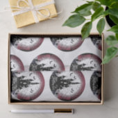 Papier Mousseline Hauné Pleine lune de maison chauves-souris heureux (Cadeau)