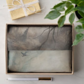 Papier Mousseline Haunting Fantasy Gothic Raven & Moon (Cadeau)