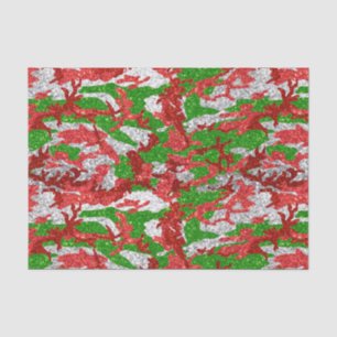 Papier Mousseline Haus De Camo Motif Silver Xmas