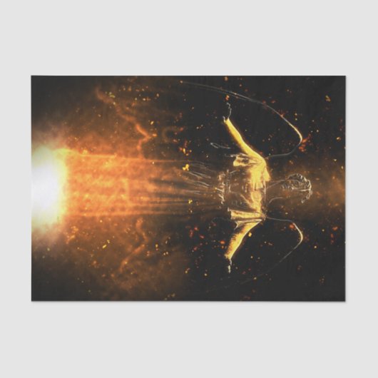 Papier Mousseline Hausse de Falln des flammes (Recto)