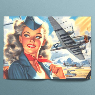 Papier Mousseline Haut de la pince de l'aviation vintage