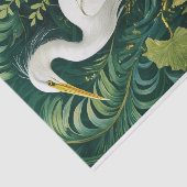 Papier Mousseline Haut, Grace Décor De Grue Blanche (Détail)