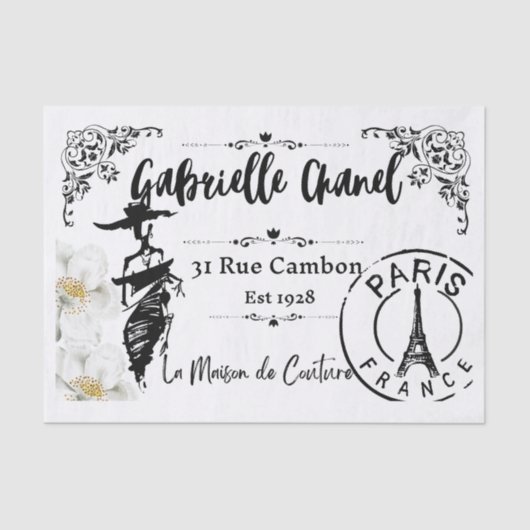 Papier Mousseline Haute Couture - Mode française (Recto)