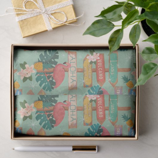 Papier Mousseline Hawaii caché (Cadeau)