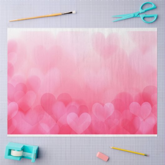Papier Mousseline HEART Series 4 Design 6 (Artisanat)