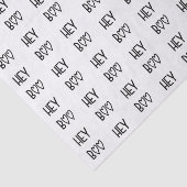 Papier Mousseline Heart Typography Hey Boo (Détail)