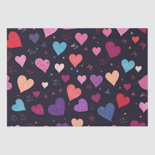 Papier Mousseline Hearts Galore (Recto)