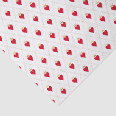 Papier Mousseline Hearts Queen Wonderland Alice Red Tissue Paper (Détail)