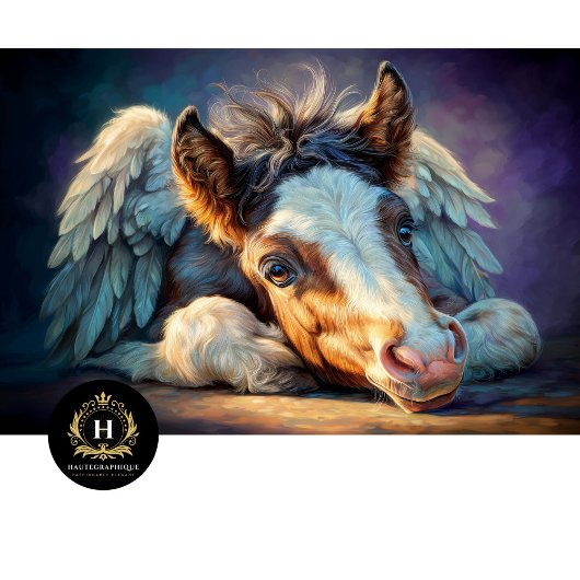 Papier Mousseline Heavenly Winged Foal Angel Decoupage