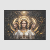 Papier Mousseline Hecate la déesse grecque avec trois formes (Recto)