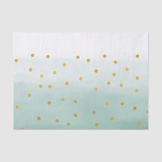 Papier Mousseline Hello Gold Mint Confetti Ombre (Recto)