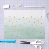 Papier Mousseline Hello Gold Mint Confetti Ombre (Artisanat)