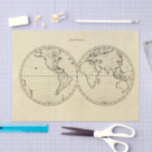 Papier Mousseline Hémisphère de double d'ensemble du monde (Artisanat)