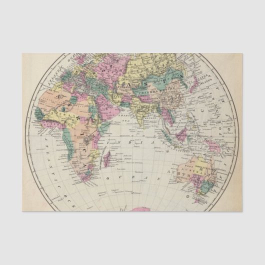 Papier Mousseline Hémisphère oriental 2 (Recto)
