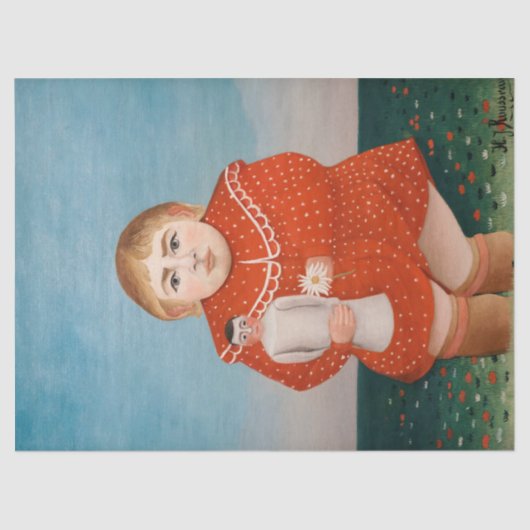Papier Mousseline Henri Rousseau - Enfant à la poupée (Recto)
