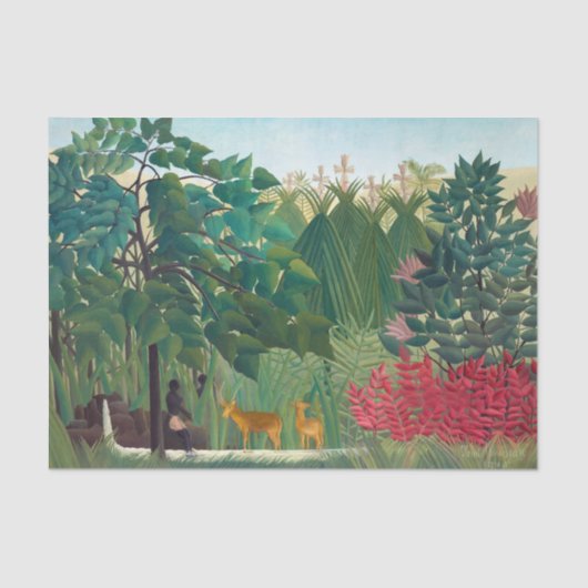 Papier Mousseline Henri Rousseau - La cascade (Recto)