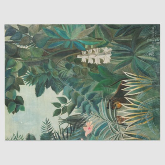 Papier Mousseline Henri Rousseau | La Jungle équatoriale (1909) (Recto)