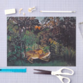 Papier Mousseline Henri Rousseau - Le lion affamé (Artisanat)