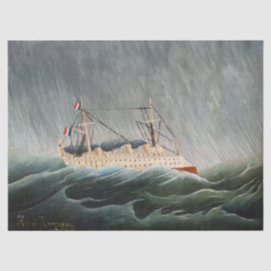 Papier Mousseline Henri Rousseau - Le Navire dans la Tempête