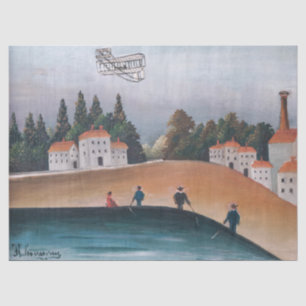 Papier Mousseline Henri Rousseau - Les Pêcheurs et le Biplane