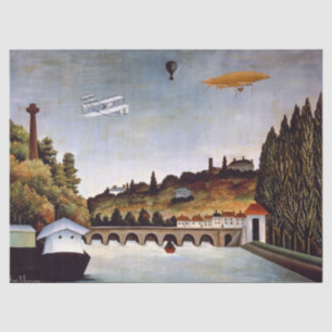 Papier Mousseline Henri Rousseau - Pont de Sèvres et collines de Cla