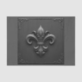 Papier Mousseline Heraldique : Fleur-de-lis. Fleur de lys. (Recto)