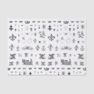 Papier Mousseline Heraldique médiévale de la Couronne