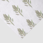 Papier Mousseline Herbe de Sage plante verdure végétale Aquarelle (Détail)