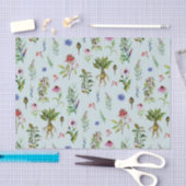 Papier Mousseline Herbes Whimsical sur la menthe (Artisanat)