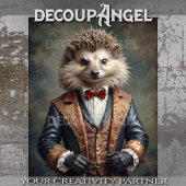 Papier Mousseline Hérisson de style aristocratique -Découpage-