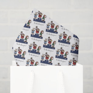 Papier Mousseline Hérisson pour le champion ! Cadeau Félicitations I