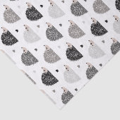 Papier Mousseline Hérissons et coeurs (Détail)