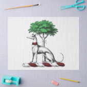 Papier Mousseline Héritier de Greyhound Whippet avec arbre héraldiqu (Artisanat)