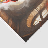 Papier Mousseline Héroïque Basset Hound chien agissant comme pompier (Détail)