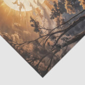 Papier Mousseline Héron bleu à Sunrise Decoupage (Détail)