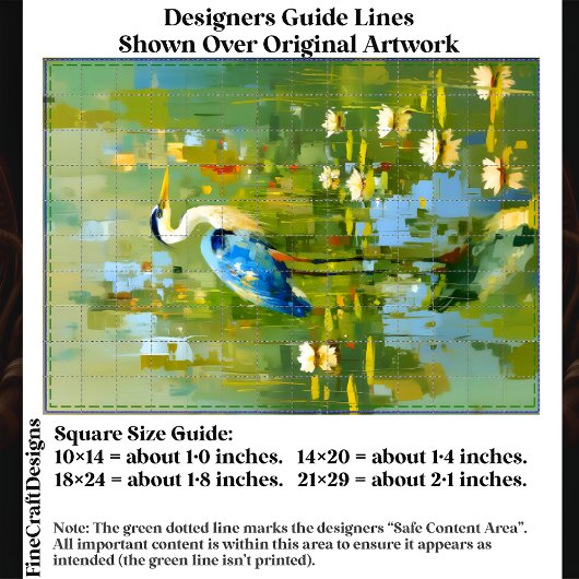 Papier Mousseline Heron Stanparmi les nappes d'eau EF1R Découpage