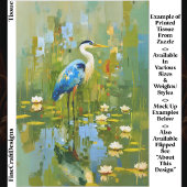 Papier Mousseline Heron Stanparmi les nappes d'eau EF1R Découpage