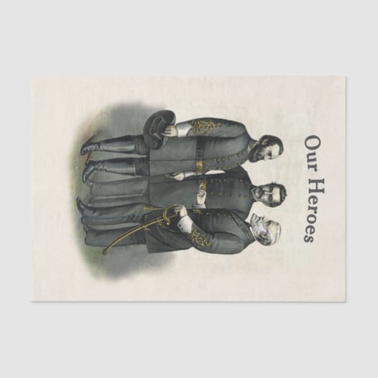 Papier Mousseline Héros de la guerre civile de la Confédération (Recto)