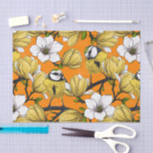 Papier Mousseline Heure du printemps en jaune (Artisanat)